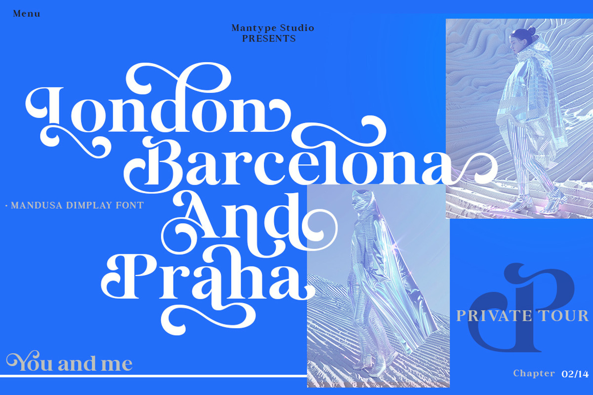 Mandusa dimplay, a Serif Font by Mantype Studio (Photo 3 of 15)