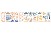 Abstract Boho Shape Clipart Set, an Illustration by designvectx (Thumbnail 2 of 3)