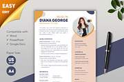ATS Resume CV Word & Google Docs 29, a Resume Template by MrCam Template Resume|CV (Thumbnail 1 of 7)