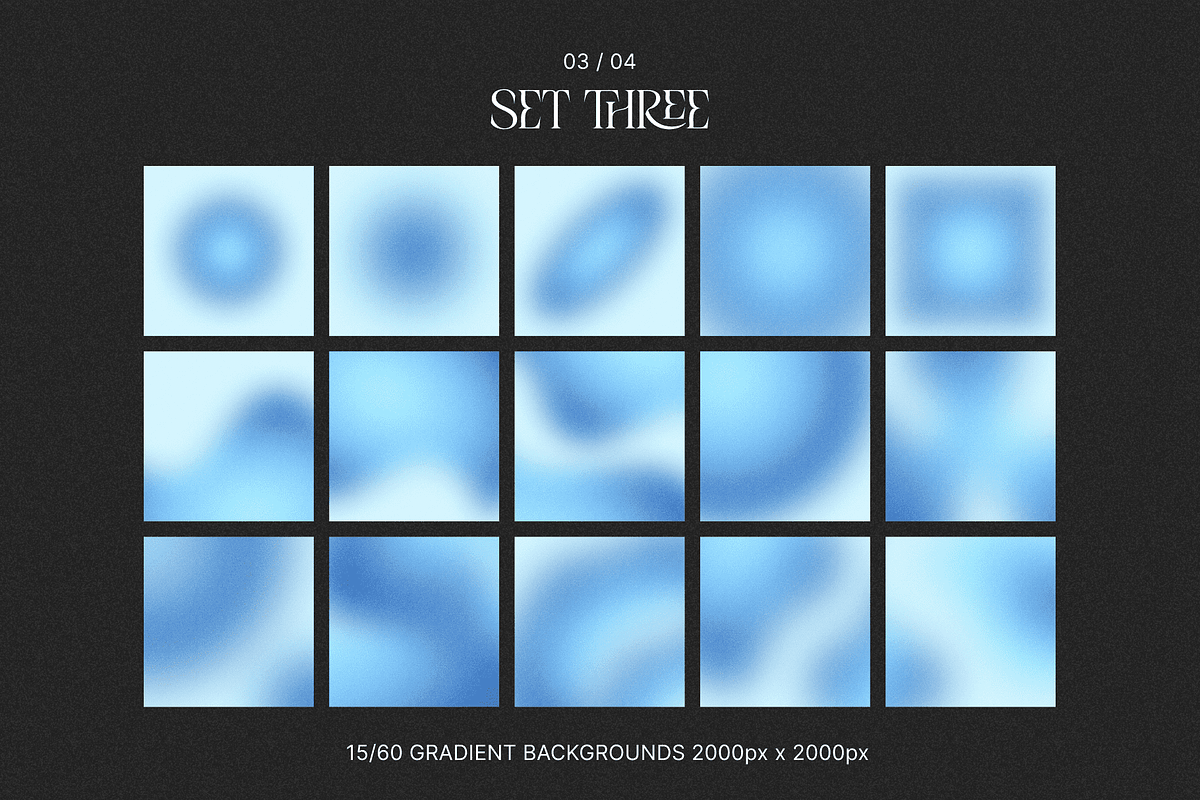 Blue Aura Gradient Backgrounds, a Texture Graphic by Studio K (Photo 5 of 8)
