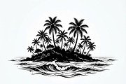 50 Tropical Palm Island Silhouette, an Empty State Illustration by Amazin_art (Thumbnail 16 of 41)