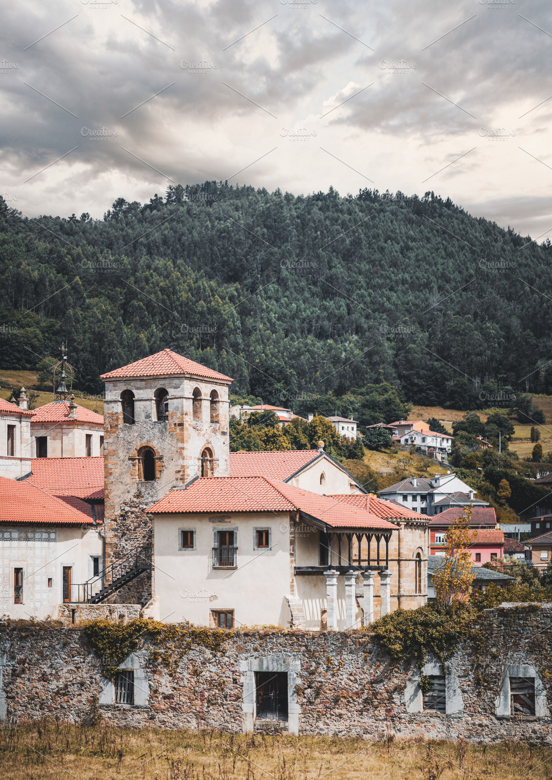Monastery in Asturias hills, an Architecture Photo by SkyNext