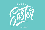Happy Easter logo template, a Poster Template by Anna's Lettering (Thumbnail 1 of 2)