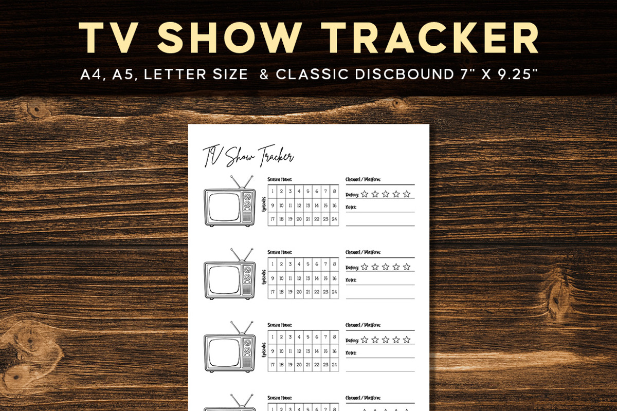 TV Series Tracker Printable, a Stationery Template by Graphicsnext (Photo 1 of 4)