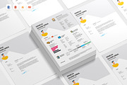 Inforgraphic Resume CV Template, a Resume Template by iDoodle Studio (Thumbnail 1 of 6)