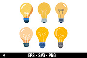 Various light bulbs, an Object Graphic by Vectorhight (Thumbnail 3 of 4)