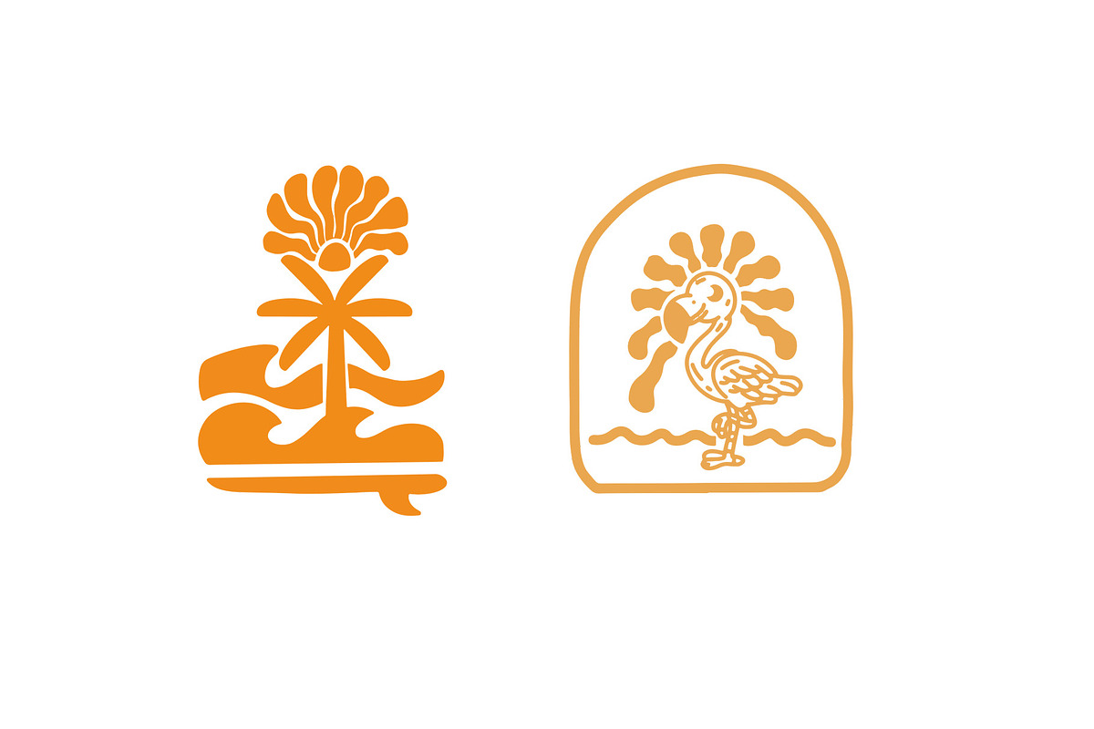 Set Logo Beach Summer Surf Vector, an Outline Icon by kalehstudio (Photo 6 of 6)