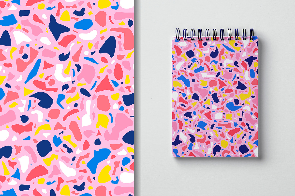Pink Terrazzo Seamless Pattern, a Pattern Graphic by Krolja (Photo 5 of 5)