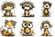 Spring Woodland Animals Clipart, an Illustration by CraftArtStudio (Thumbnail 2 of 6)
