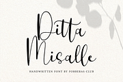 Ditta Misalle, a Script Font by Forberas Club (Thumbnail 1 of 6)