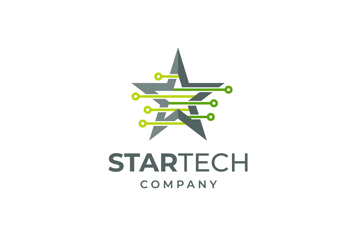 Star Tech Dots Lines Logo, a Branding & Logo Template by Buqancreative