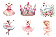 Ballerina Watercolor Clipart, an Illustration by CreationArt (Thumbnail 2 of 5)