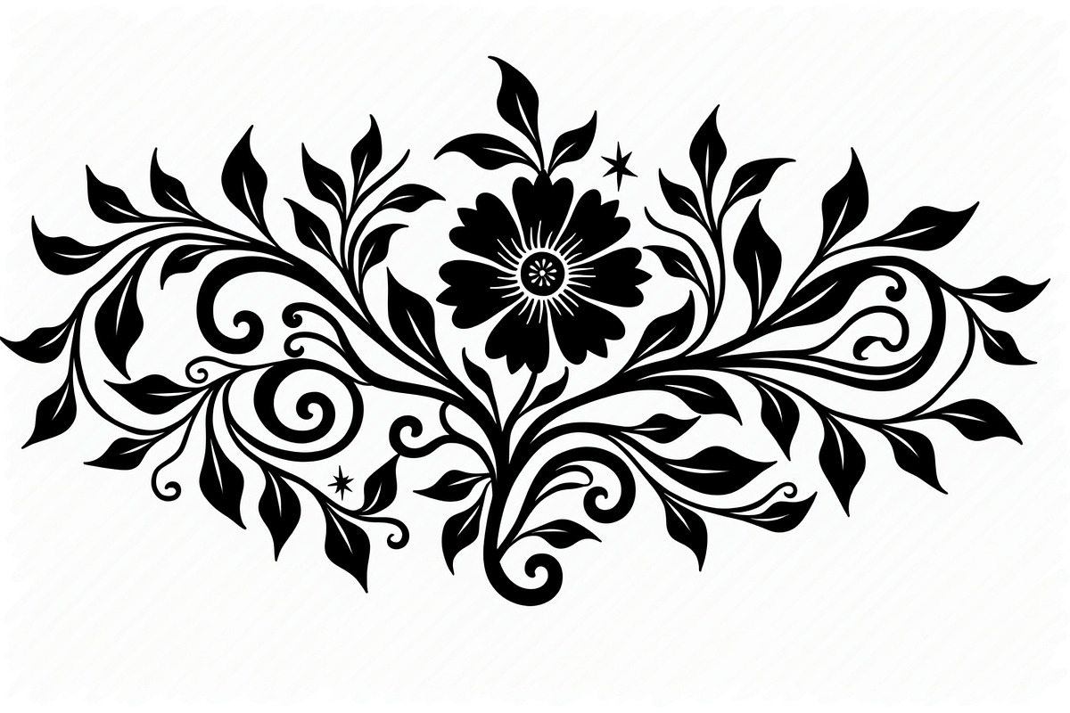 Vintage Flower Silhouette Pack, an Illustration by musafir_fashion (Photo 15 of 21)