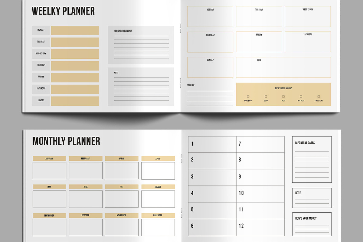 Journal Planner Template Landscape