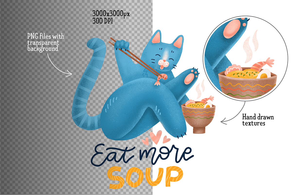 Animals eating healthy food CLIPART, an Animal Illustration by Lana Sham (Photo 3 of 8)