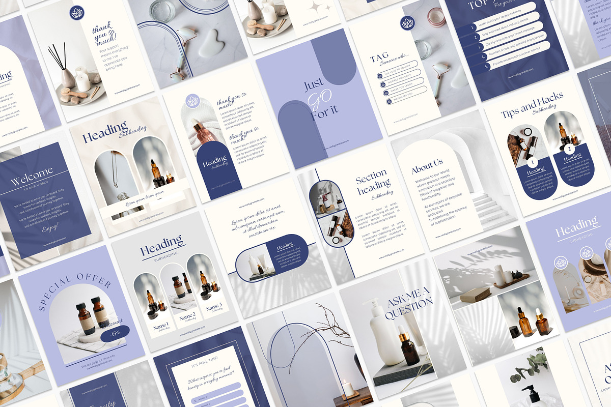 Blue Instagram Post & Story Template, a Social Media Template by Studio DigiCraft (Photo 6 of 7)