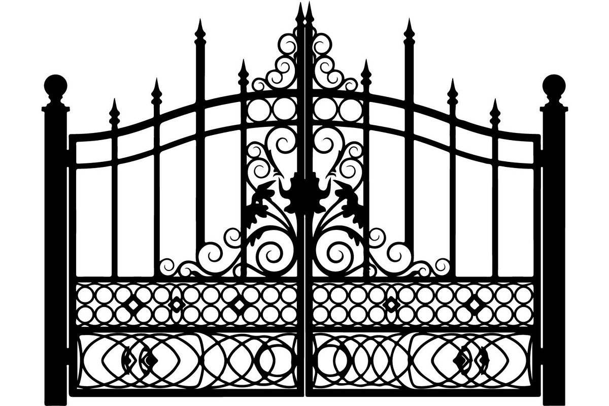 Ornamental Metal Fence Design Vector, an Object Graphic by Designer_Momina (Photo 11 of 13)