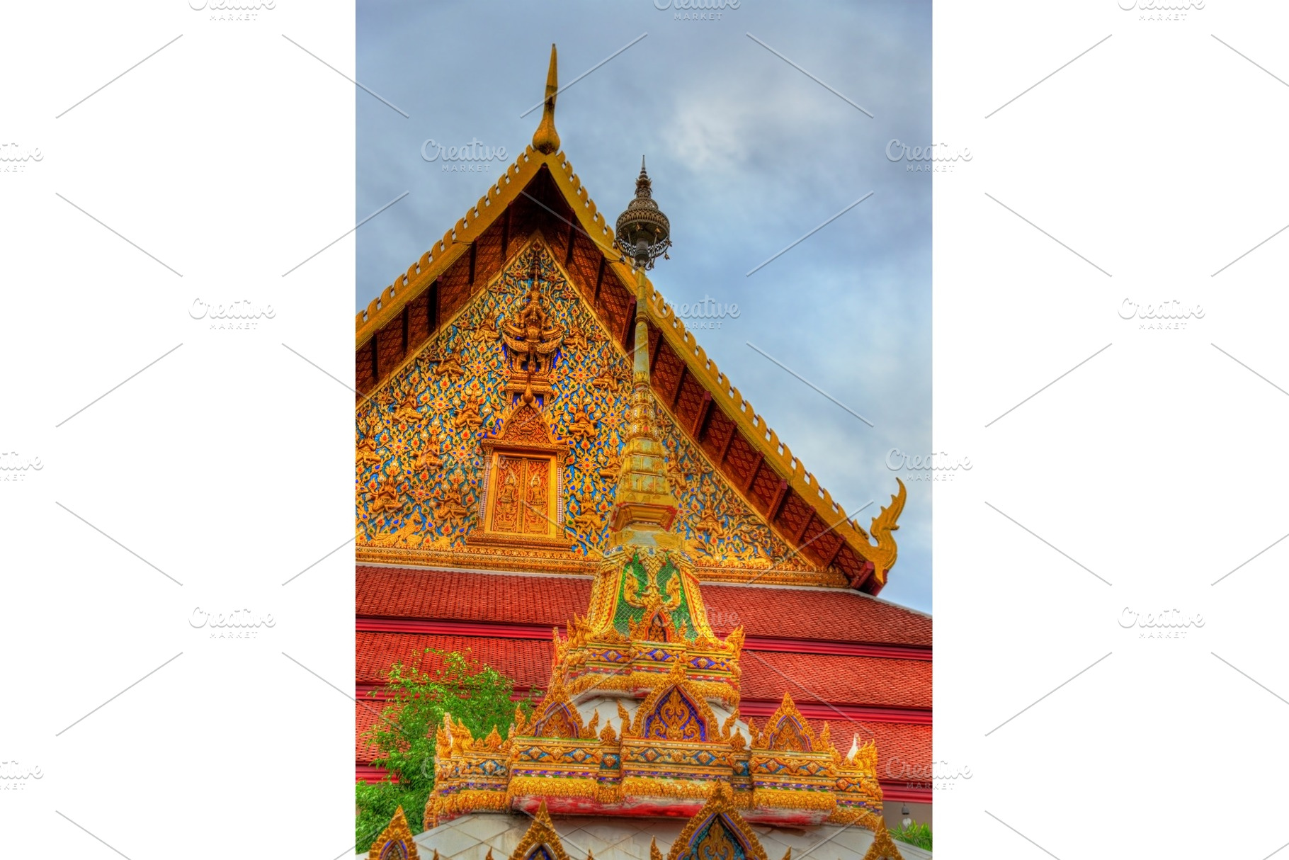 Wat chana songkhram a buddhist temple in bangkok thailand containing bangkok, an Architecture Photo by Leonid Andronov