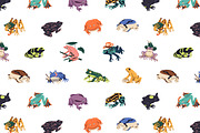 Frogs and toads seamless patterns, a Pattern Graphic by PaperTrident (Thumbnail 4 of 8)