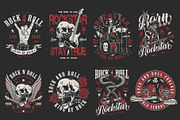 Rock & Roll Emblem T-Shirt Designs, a Branding & Logo Template by DGIM studio (Thumbnail 3 of 5)