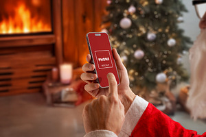iPhone Mockup Santa Tree, an iPhone Mockup by RSplaneta