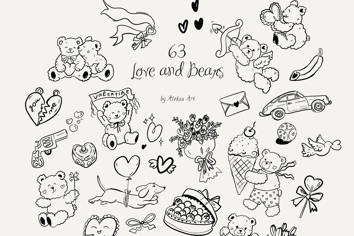 Hand-Drawn Love Doodles, an Object Graphic by AleksaArt (Photo 5 of 15)