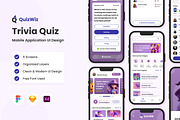 QuizWiz - Trivia Quiz Mobile App, an UI Kit Template by twinstd (Thumbnail 1 of 4)
