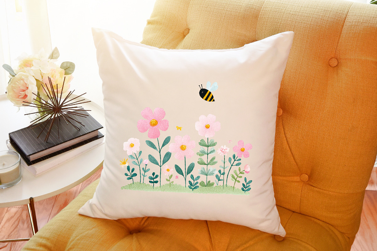 Charming Honey Bee Garden Clipart Se, an Illustration by Sublimation Artist (Photo 6 of 6)