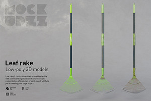 Leaf rake, an Object 3D Model by mockupzz