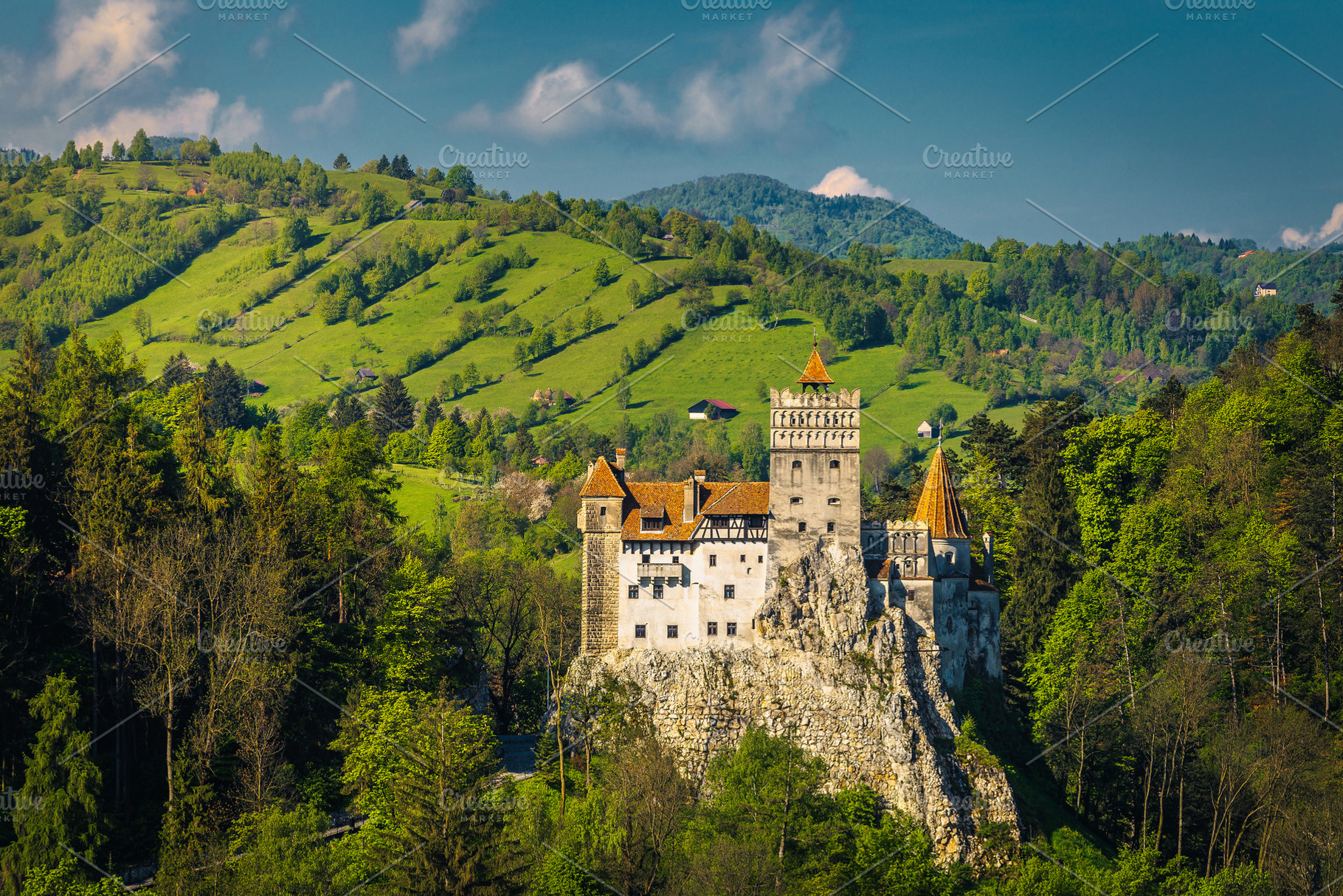 Amazing medieval castle on the cliff, an Architecture Photo by Alpine Dreams