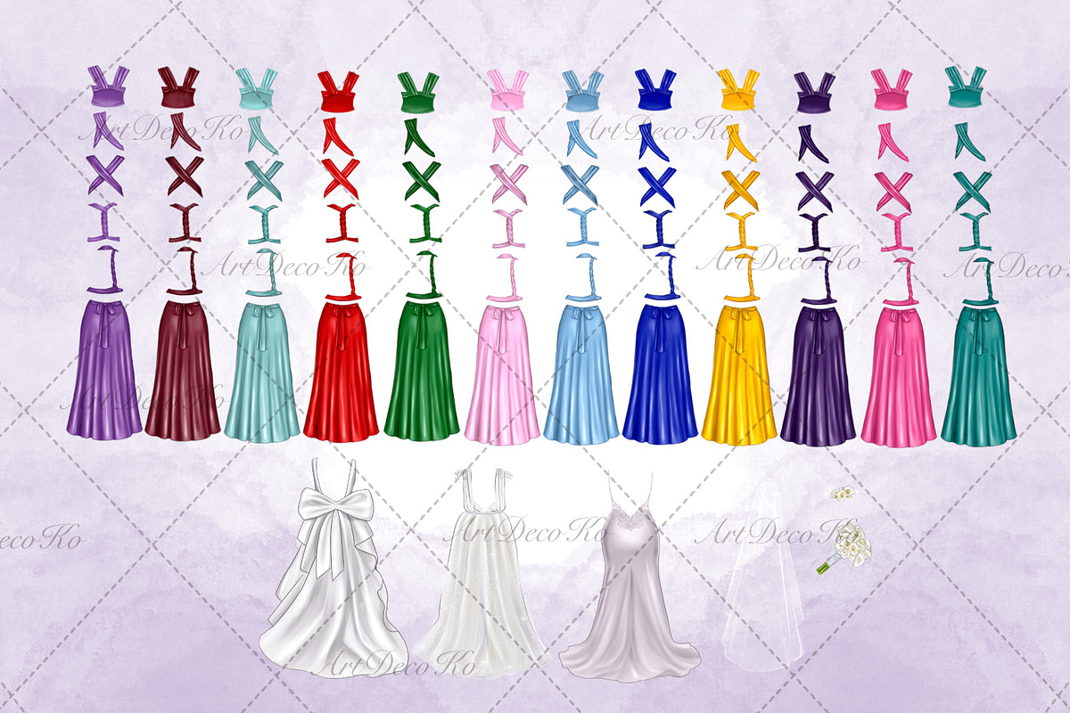 Bride and Bridesmaids Plus Size Art, a Person Illustration by DekoArt (Photo 2 of 9)