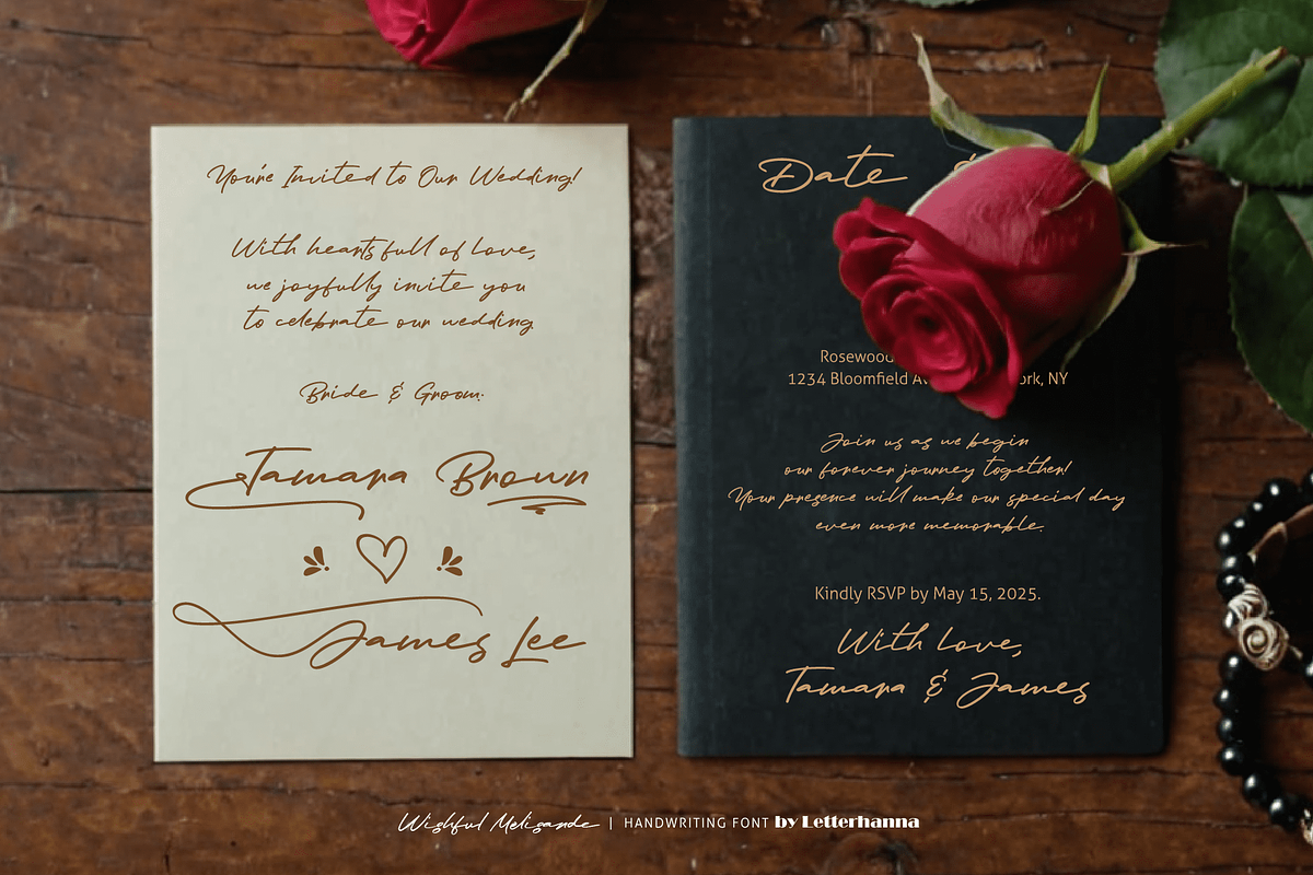 Wishful Melisande Handwriting Font, a Handwritten Font by Letterhanna Studio (Photo 7 of 11)