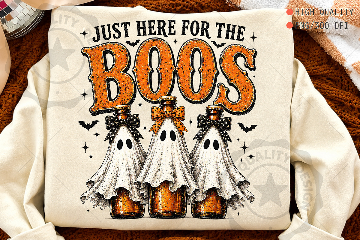 Just Here for the Boos Halloween PNG, a Seasonal Illustration by OK Design (Photo 4 of 5)