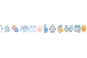 Various colorful icons representing, a Technology Illustration by ZinetroN