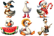 Silly Goose Clipart PNG, an Illustration by Pixels.Craft (Thumbnail 3 of 7)