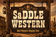 Saddle Western, a Slab Serif Font by Wow Magic (Thumbnail 1 of 5)