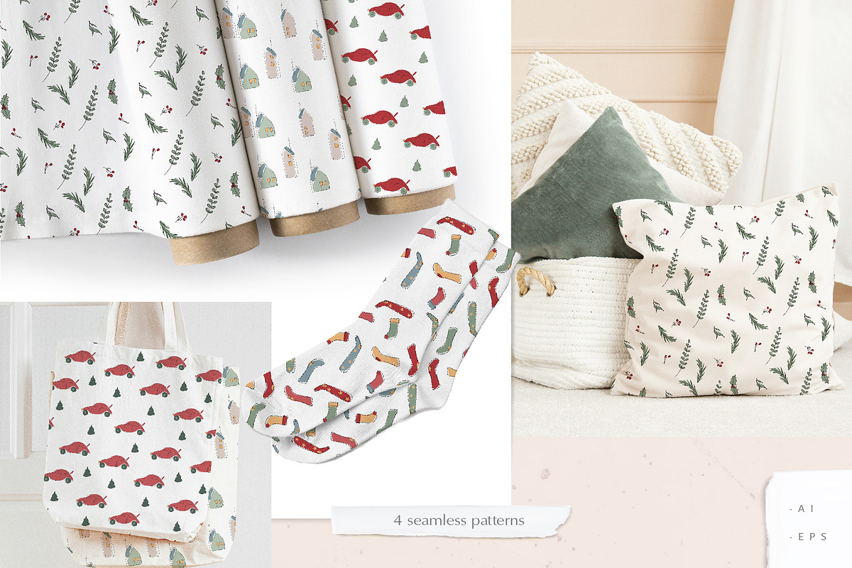 Noel hand drawn Christmas set, a Decorative Illustration by brialinas (Photo 2 of 9)