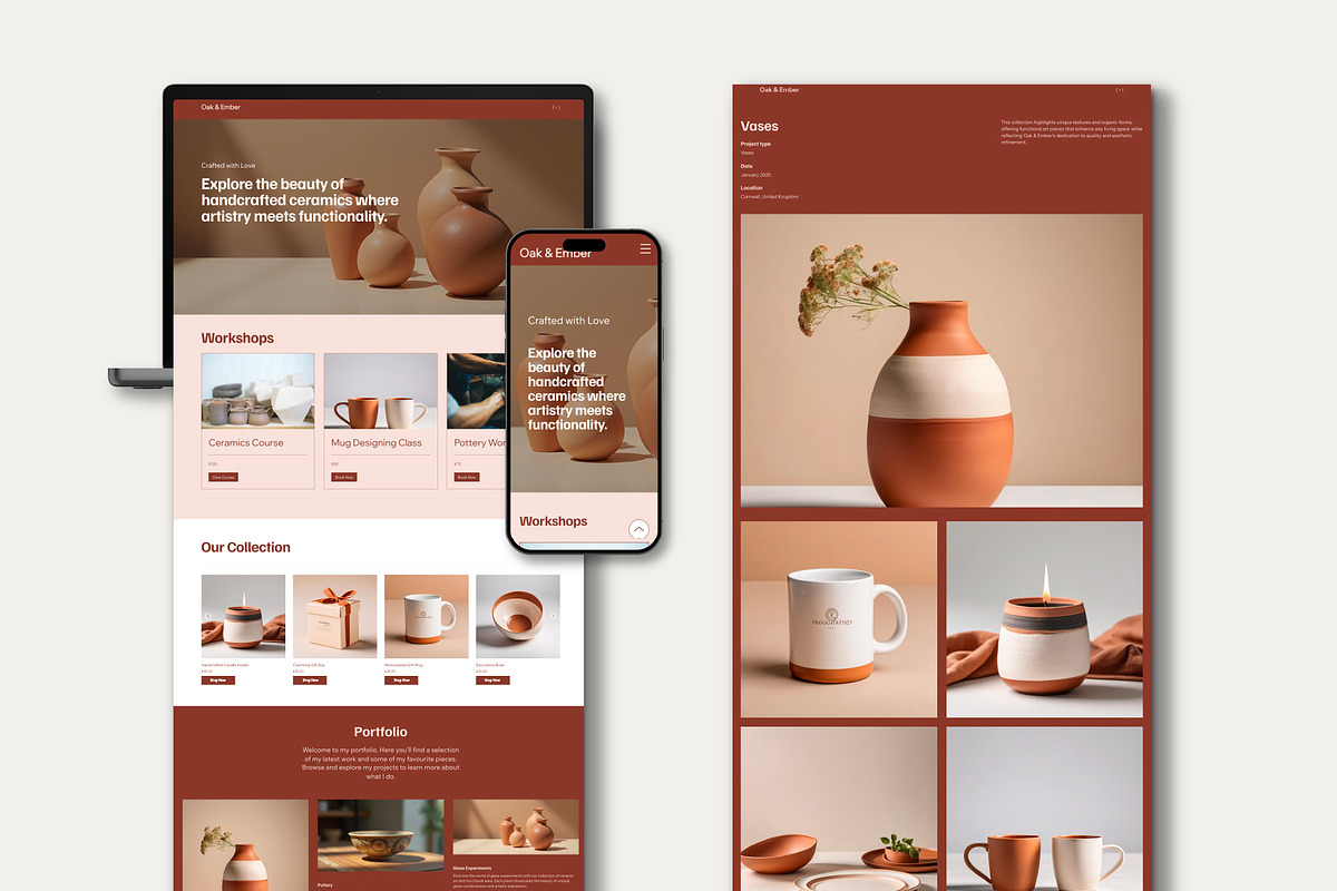 Wix Ceramics, Pottery Studio Website, a Wix Template by Sky Dore Design (Photo 5 of 10)