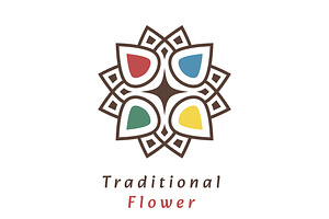 Traditional Asian Flower Logo Design, a Branding & Logo Template by Morvana Crew