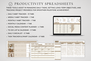 Productivity Spreadsheet Bundle