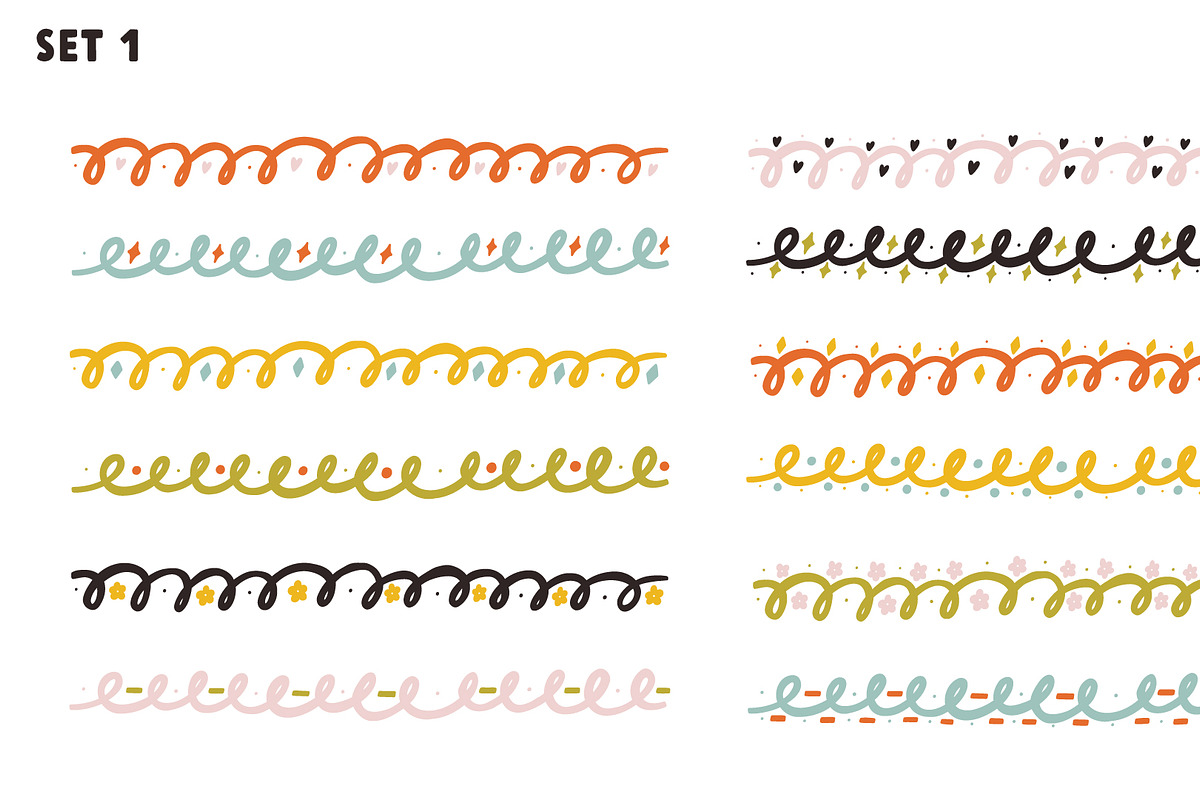 Line Wavy Border Set, a Decorative Illustration by AnkaDrozd (Photo 2 of 5)