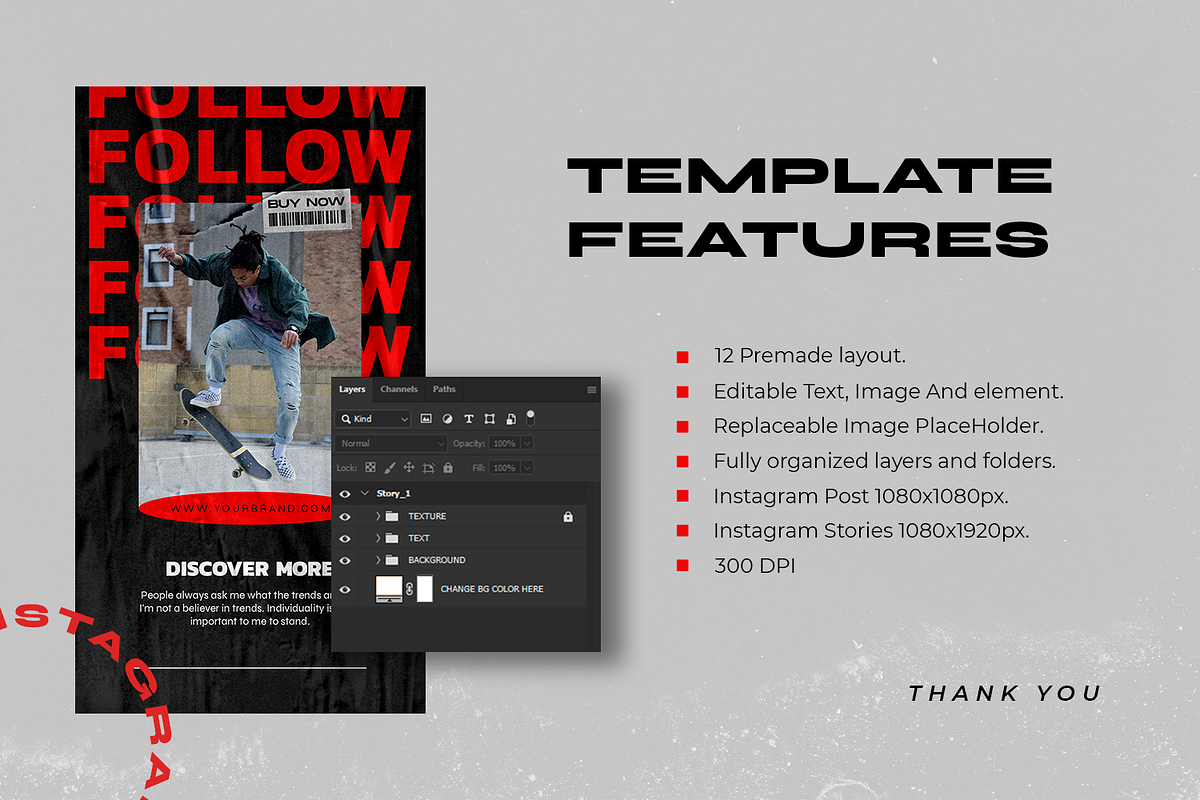 Serious - Hype Instagram Stories and, a Social Media Template by MYDesign (Photo 4 of 5)
