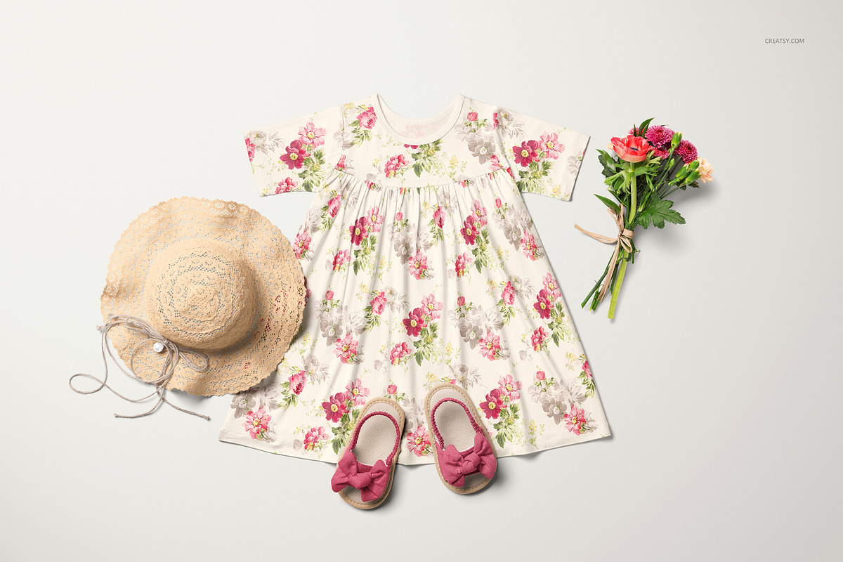Short Sleeve Swing Dress Mockup Set, a Shirt Mockup by creatsy5 (Photo 7 of 10)