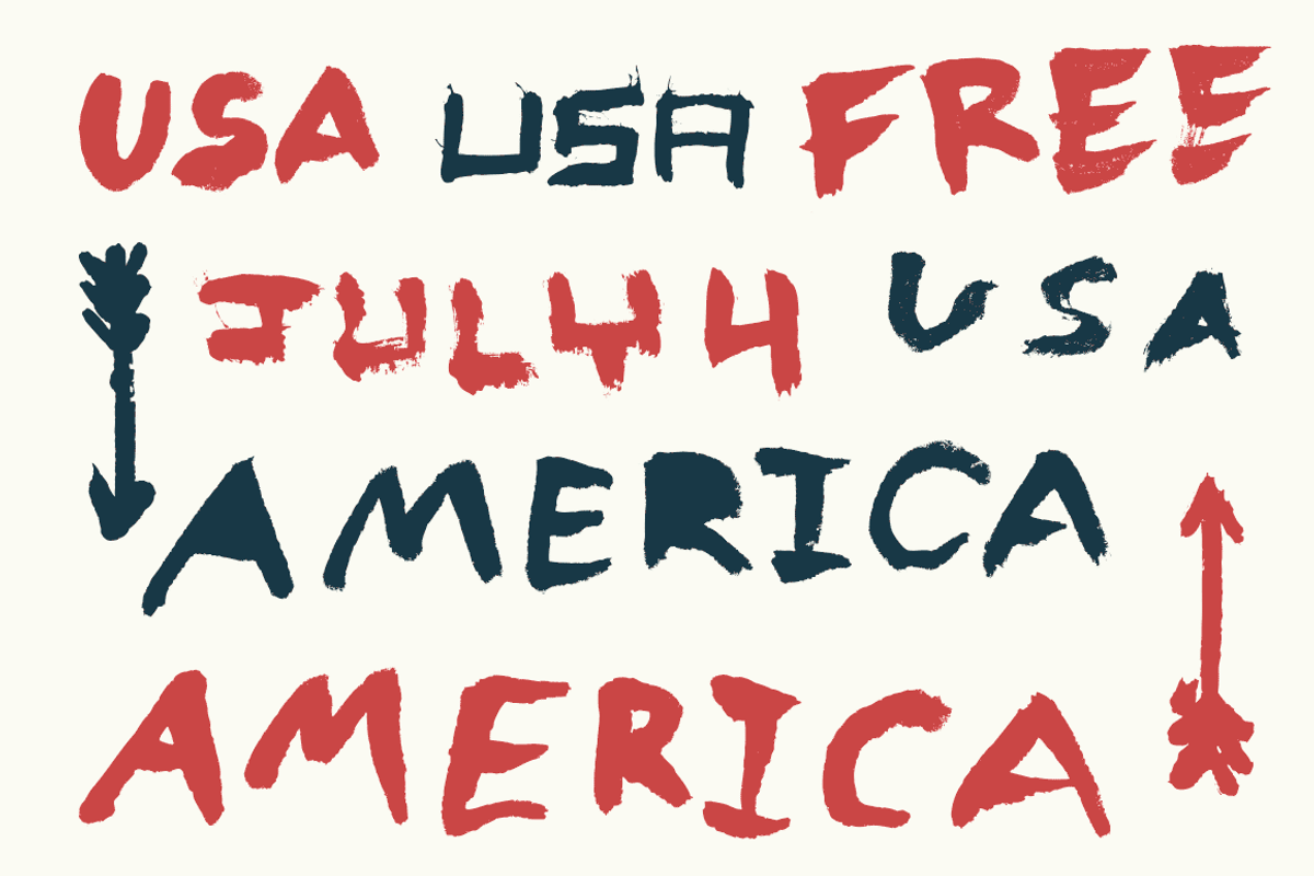 45 Hand Painted USA Elements, an Object Graphic by GhostlyPixels (Photo 4 of 6)
