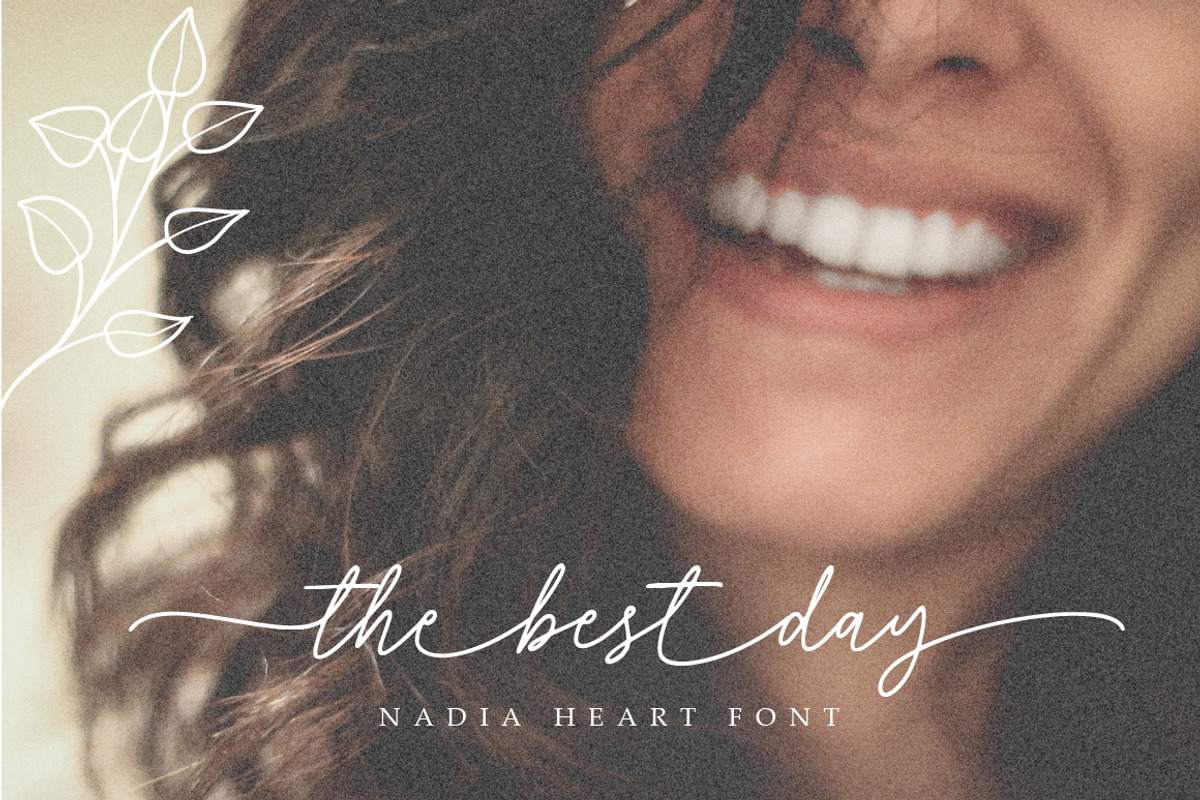 Nadia Heart Script Font with Swash, a Script Font by Typebae (Photo 4 of 9)