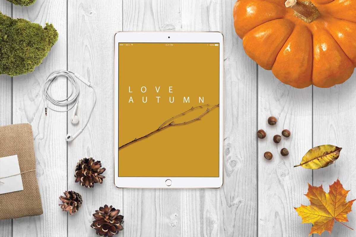 Mockup · Autumn ipad & iphone, an iPhone Mockup by Khryna Designs (Photo 5 of 5)