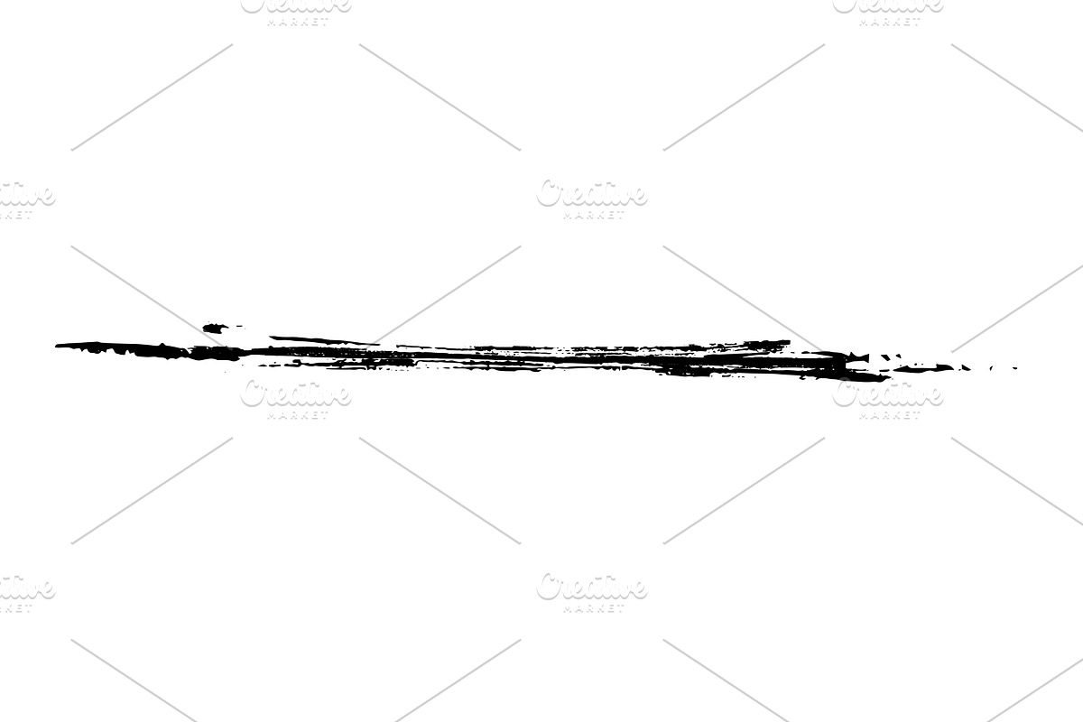 Grungy Long brush stroke. hand drawn, an Illustration by Nenahliadava Design