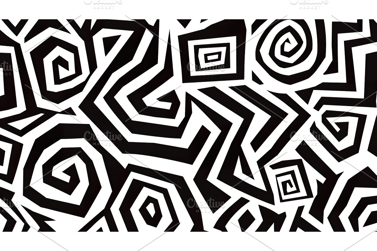 Black and white geometric spiral, an Illustration by Lermont51
