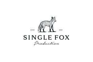 Vintage Fox Hand Drawn Logo