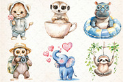 Quirky Safari Animals Clipart, a Graphic by Libby Wishes (Thumbnail 4 of 7)
